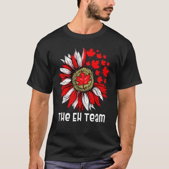 The Eh Team Canadian Day Solros Maple Löv T Shirt (Framsida)