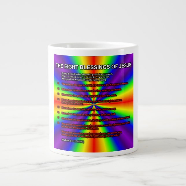 The Eight Blessings Of Jesus Mug Jumbo Mugg (Framsidan)