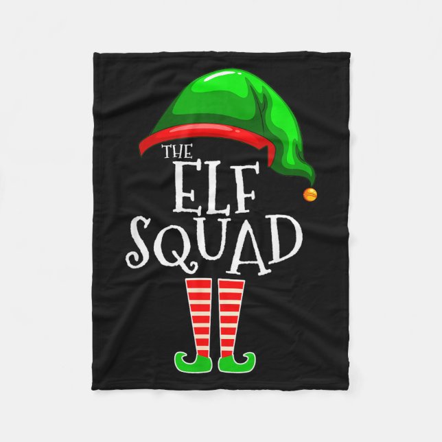 The Elf Squad Family Matching Group Christmas  Fleecefilt (Framsidan)