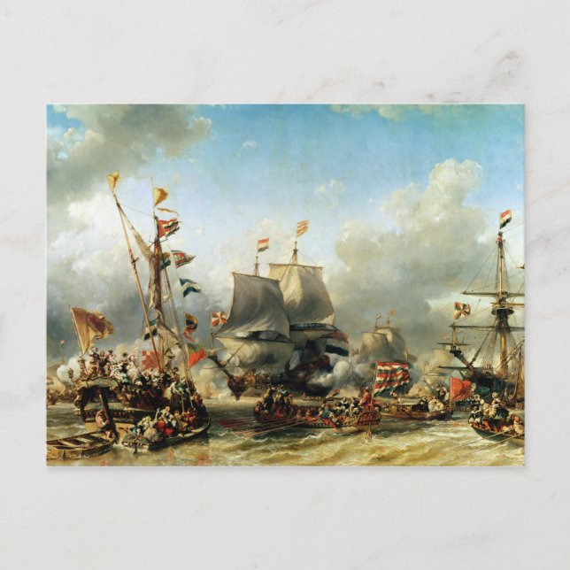 The Embarkation of Ruyter and William de Witt Vykort (Framsida)