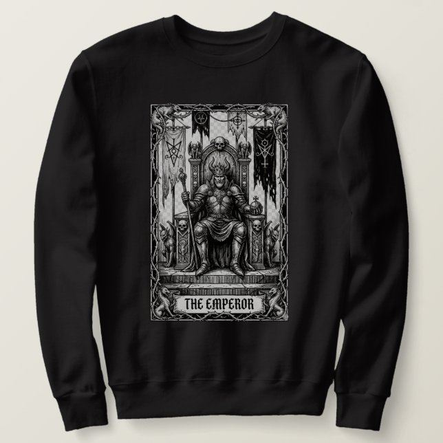 The Emperor-Major Arcana T-Shirt Lång Ärmad Tröja (Design framsida)