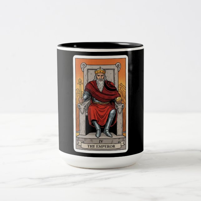 The Emperor Tarot Två-Tonad Mugg (Center)