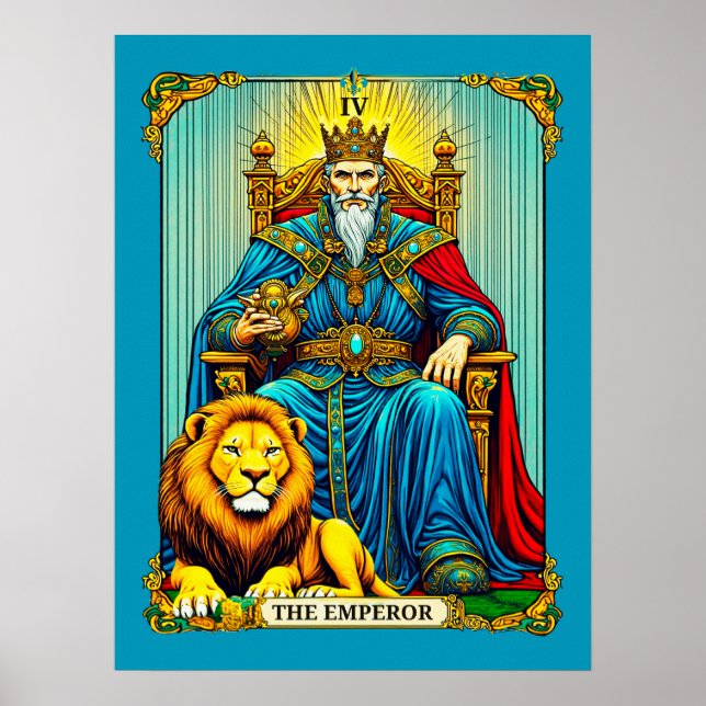 The Emperor Tarotkort Konst Poster (Framsidan)