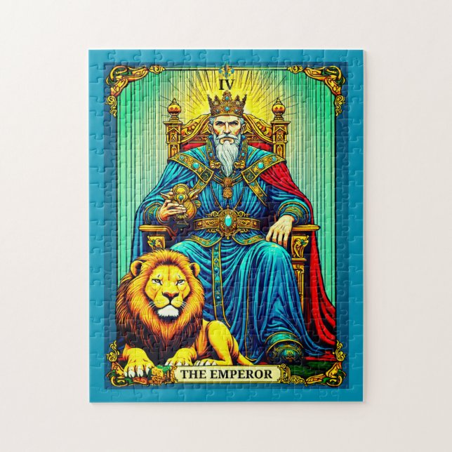 The Emperor Tarotkort Konst Pussel (Vertikal)