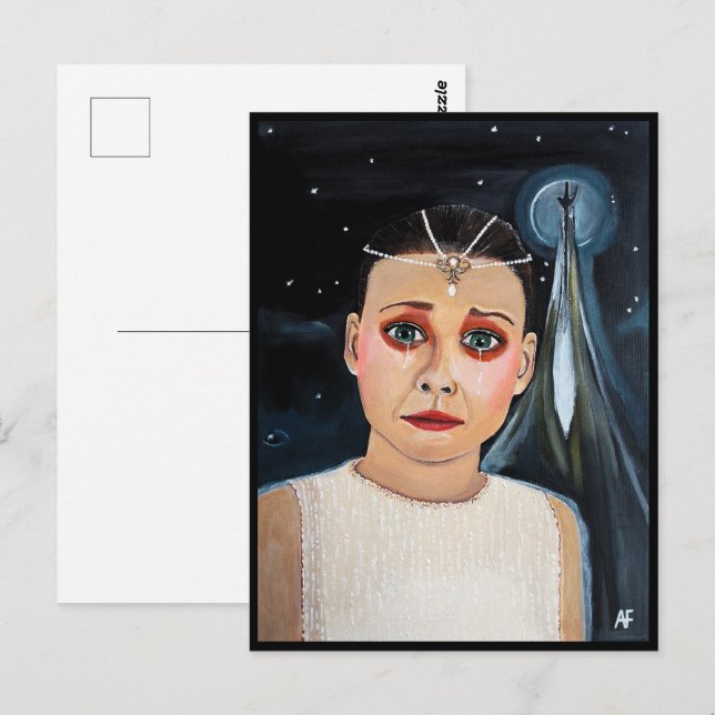 The Empress Painting by Alfred Fox Vykort (Fram/baksida)