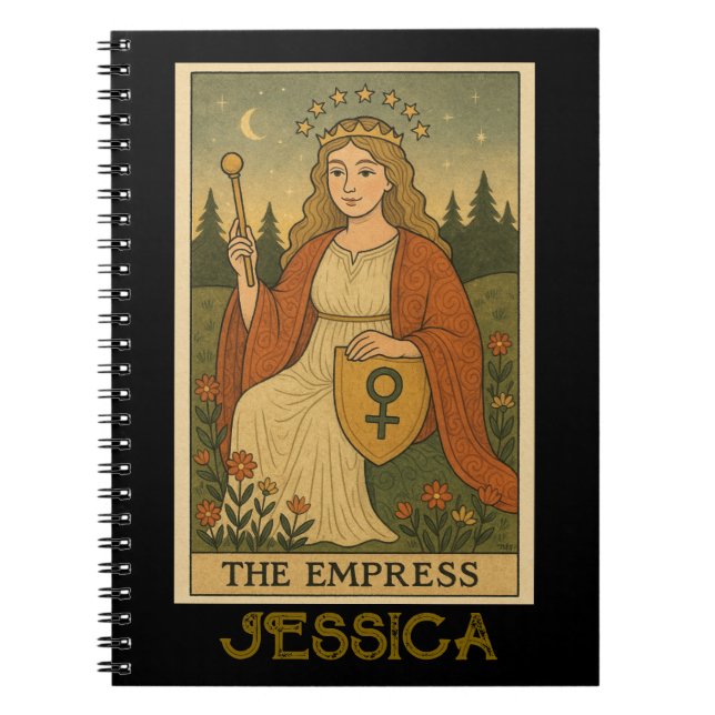 The Empress Tarot Card Unisex Anteckningsbok (Framsidan)