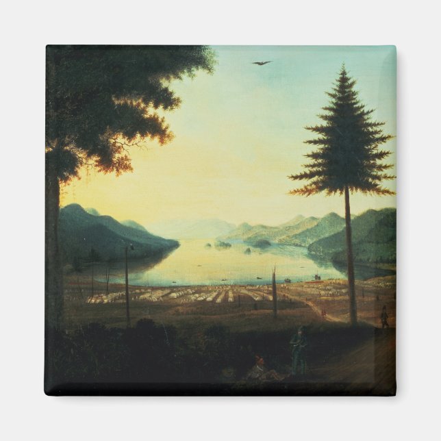 The Encampment at Sjö George, New York, 1759 (olja Magnet (Framsidan)