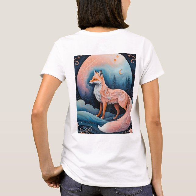 "The Enchanted Ember Fox" T Shirt (Baksida)