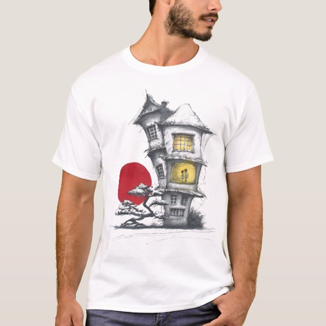 The Enchanted House Under the Red Moon T Shirt (Framsida)