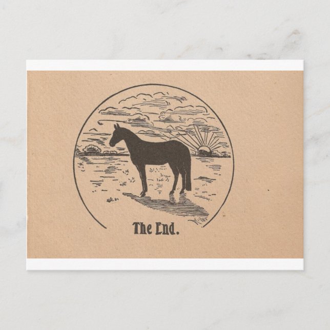 The End Black Beauty Vykort (Framsida)