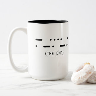 The End Morse Code Minimalistisk Kaffekopp