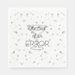The End of an Error Martini Divorce Party Pappersservett