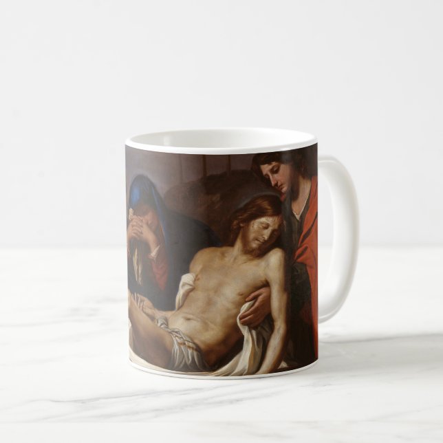 The Entombment - Guercino, 1656 Kaffemugg (Framsida höger)