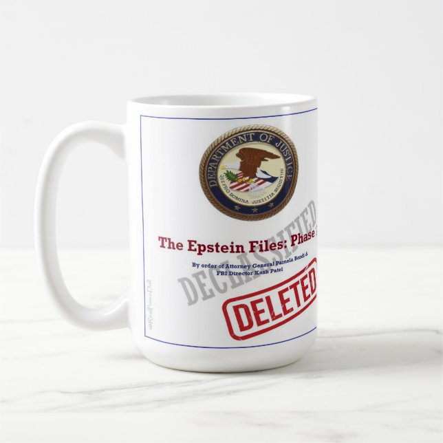 The Epstein Files Phase 2 Mug Kaffemugg (Vänster)