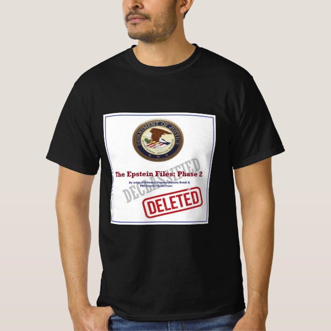 The Epstein Files Phase 2 T Shirt (Framsida)