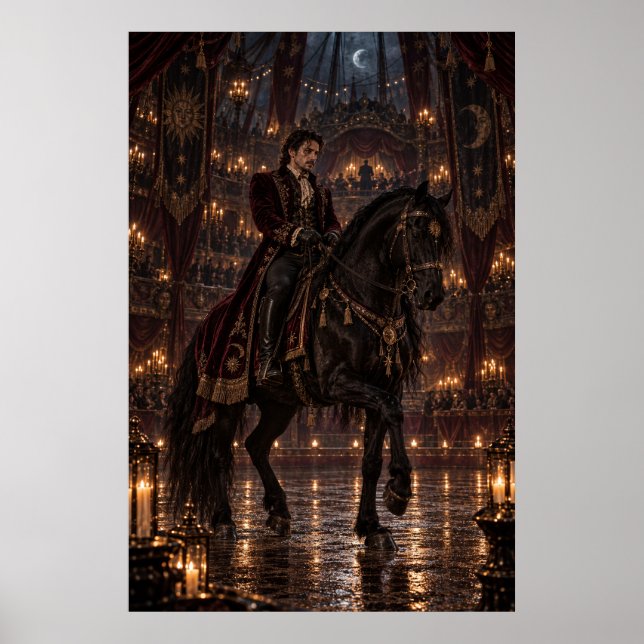 The Equestrian | Gothic Circus Fine Art Poster (Framsidan)