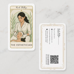 The Esthetician Skin Care Tarot Social Media QR Visitkort