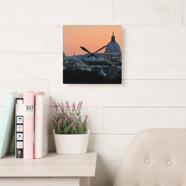 The Eternal Beauty of Rome Fyrkantig Klocka (Läsesal)