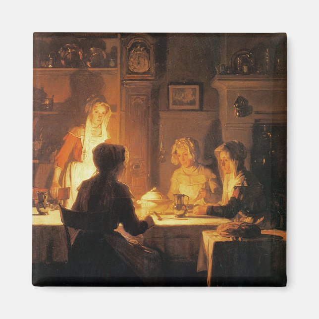 The Evening Meal, c.1900 (olja på canvas) Magnet (Framsidan)
