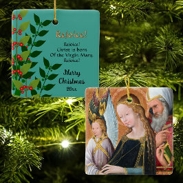 The Expectant Madonna with Saint Joseph Square Julgransprydnad Keramik