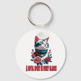 The Eyes of a Noble Feline Nyckelring