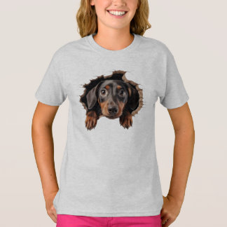 the face of the loving and fluffy puppy t shirt