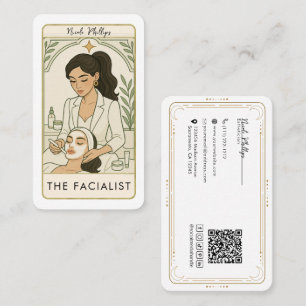 The Facialist Hudvård Tarot Sociala Media QR Visitkort