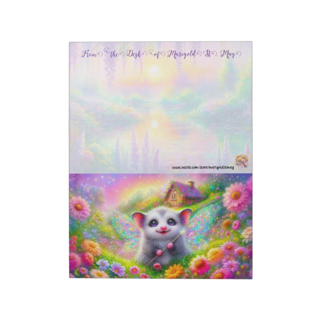 The Fairy Collection: Opossum Notepad Anteckningsblock (Roterad)