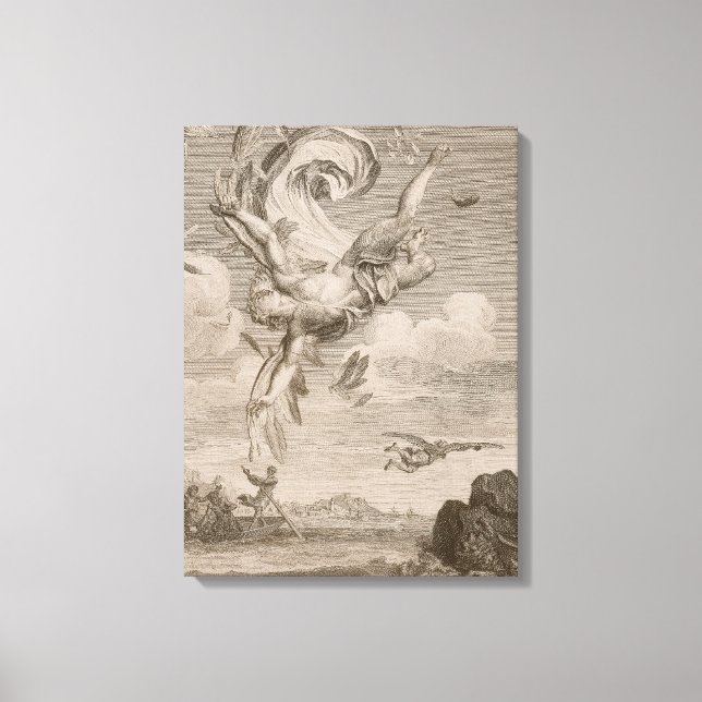 The Fall of Icarus, 1731 (engrave) Canvastryck (Framsida)