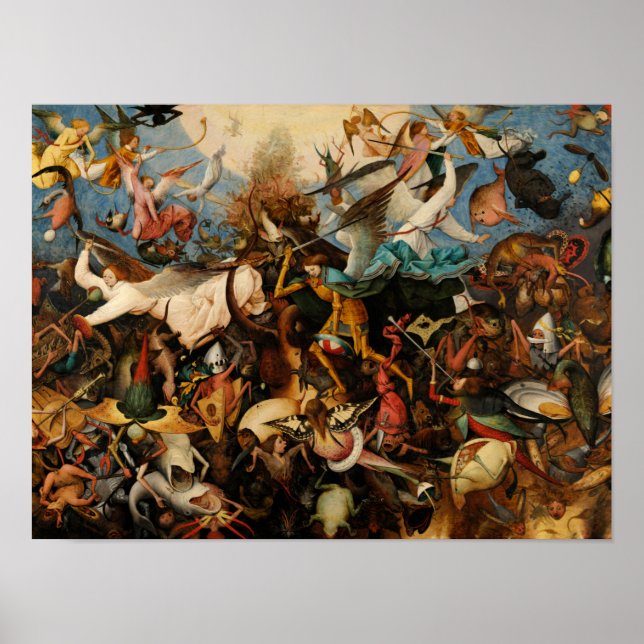 The Fall of the Rebel Angels by Pieter Bruegel Poster (Framsidan)