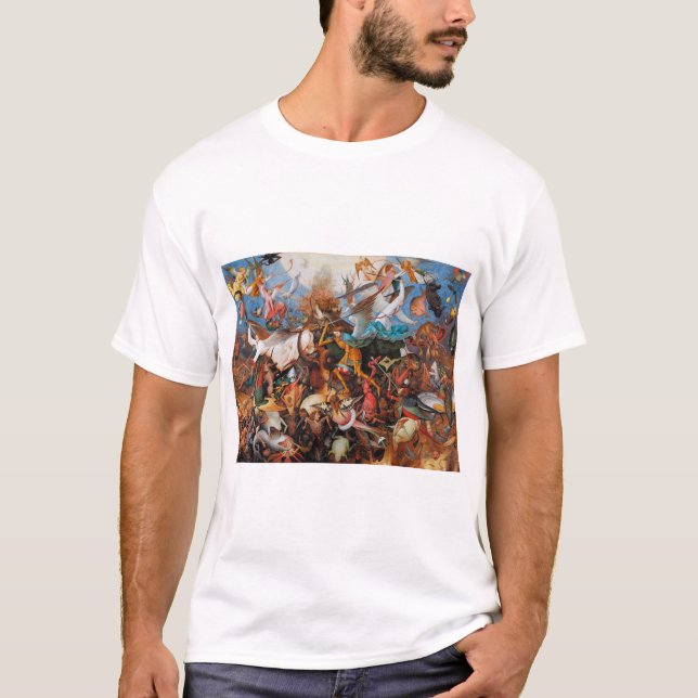 The Fall of the Rebel Änglar, Pieter Bruegel T Shirt (Framsida)