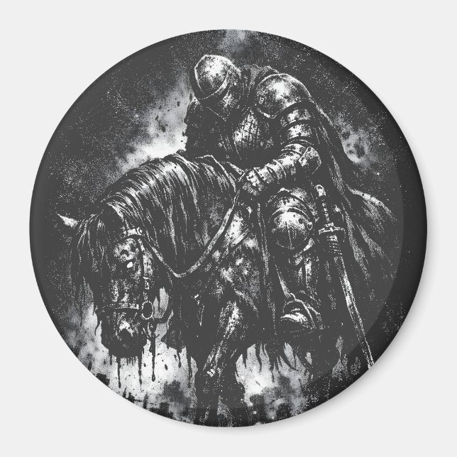 The Fallen Knight av BurnsInHell Magnet (Framsidan)