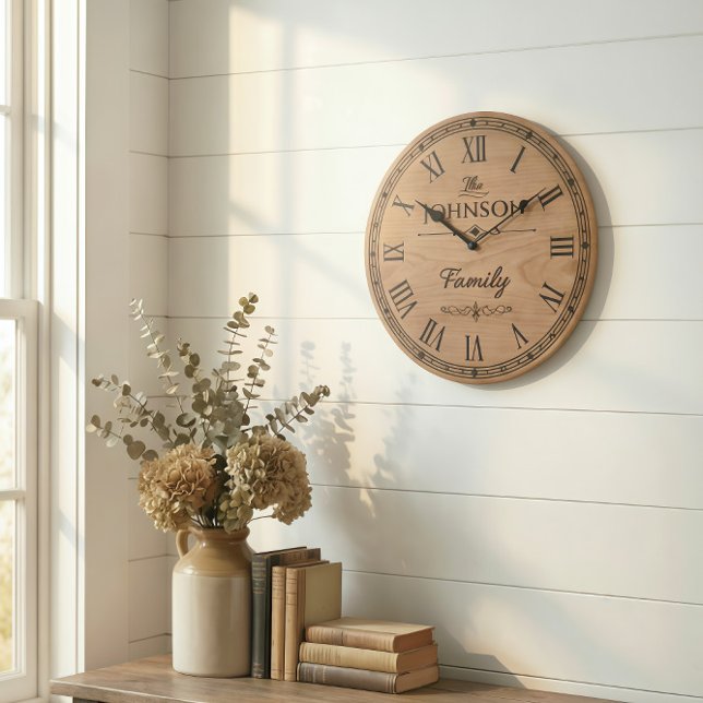 The Family JOHNSON Wall Clock Stor Klocka (Skapare uppladdad)