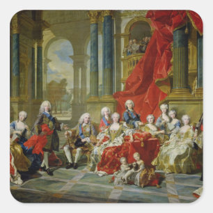 The Family of Philip V, 1743 (oil on canvas) Fyrkantigt Klistermärke