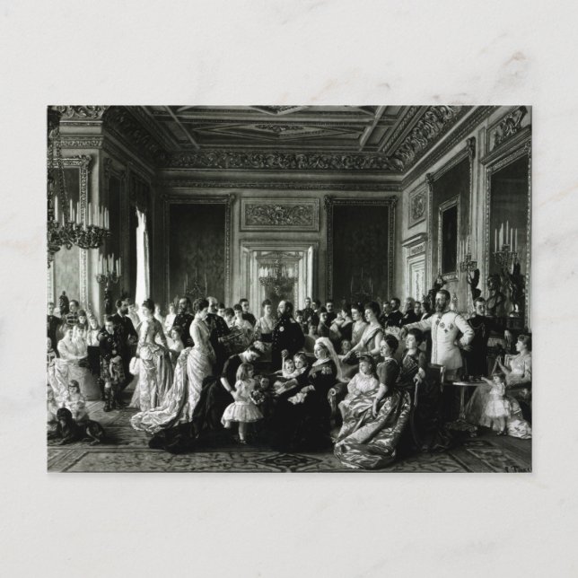 The Family of Queen Victoria, 1887 Vykort (Framsida)