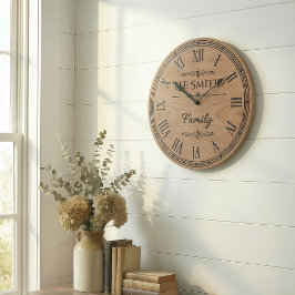 The Family SMITH Wall Clock Stor Klocka