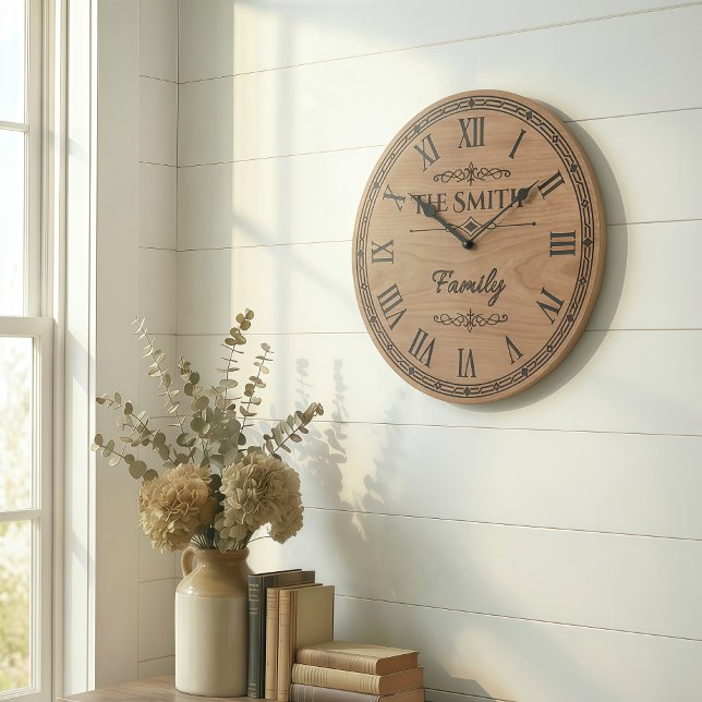 The Family SMITH Wall Clock Stor Klocka (Skapare uppladdad)