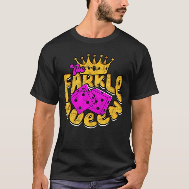 The Farkle Queen Gaming family T Shirt (Framsida)