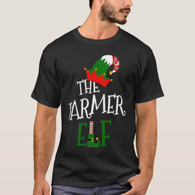The Farmer Elf Family Matching Group  Christmas Co T Shirt (Framsida)