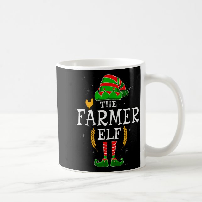 The Farmer Elf Group Matching Family Christmas Far Kaffemugg (Höger)
