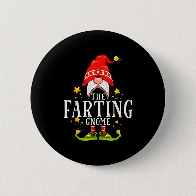 The Farting Gnome Christmas Matching  Knapp (Framsida)