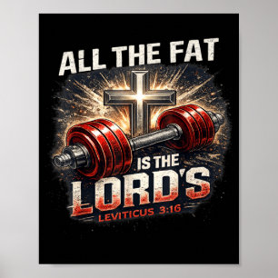 The Fat is Lords Gym Kristet Träningsprogram Hante Poster