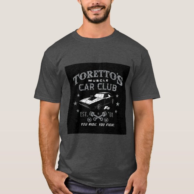 The Fate Ofhe FuriousorettoS Muscle Car vänner T Shirt (Framsida)