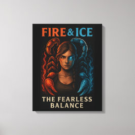 The Fearless Balance — Red and Blue Power Poster Canvastryck