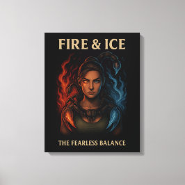 The Fearless Balance Warrior Woman Canvastryck