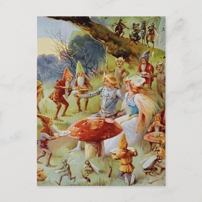 “The Feast” Sagoande konst av E S Hardy Vykort (Framsida)