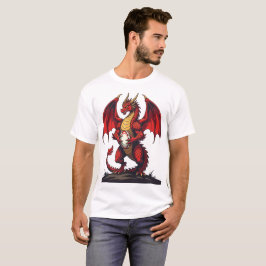The Fierce Focus Of Kickoff Red Dragon T Shirt