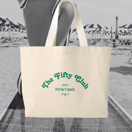 The Fifty Club Retro Green Custom Crest Jumbo Tygkasse