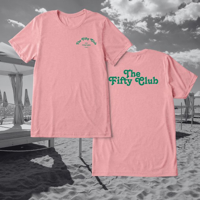 The Fifty Club Rosa Oversize 50-årsfest  T Shirt (Skapare uppladdad)