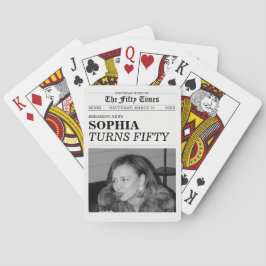 The Fifty Times Newspaper 50th Birthday Party Casinokort